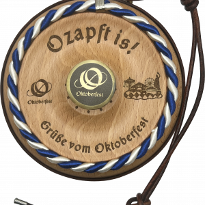 Offiziell Oktoberfest-Deckel mit Wiesn-Logo im Bronze-Knauf